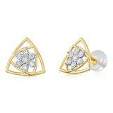 Diamond Stud Earrings in 9ct Yellow Gold