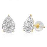 1/10 Carat Diamond Stud Earrings in 9ct Yellow Gold