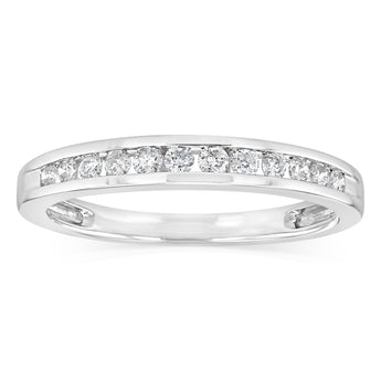 1/5 Carat Diamond Eternity Ring in 10ct White Gold