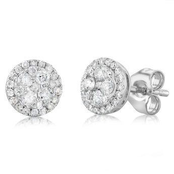 0.45 Carat Diamond Stud Earrings in 10ct White Gold