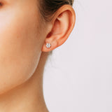 0.35 Carat Diamond Flower Stud Earrings in 10ct Yellow Gold