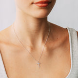 1/5 Carat Diamond Cross Pendant in 10ct White Gold