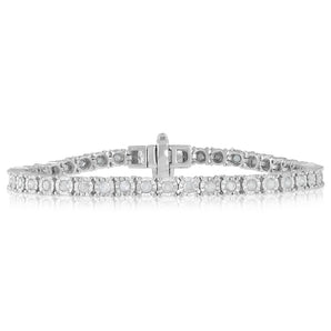 2 Carats Diamond Tennis Bracelet in Sterling Silver