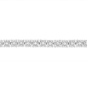1/2 Carat Diamond 18cm Tennis Bracelet with Brilliant Cut Diamonds in Sterling Silver