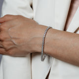 1/2 Carat Diamond 18cm Tennis Bracelet with Brilliant Cut Diamonds in Sterling Silver