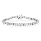 0.95 Carat Diamond 18cm Tennis Bracelet with Brilliant Cut Diamonds in Sterling Silver