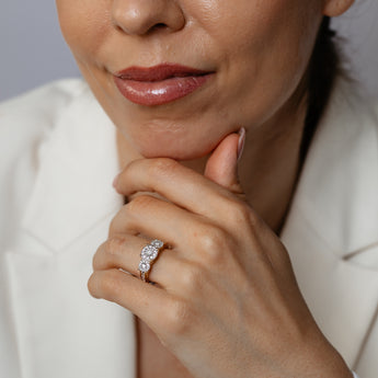 0.69 Carat Diamond Trilogy Ring in 14ct Yellow Gold