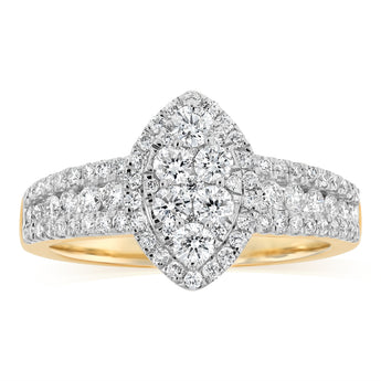 0.95 Carat Diamond Ring in 10ct Yellow Gold