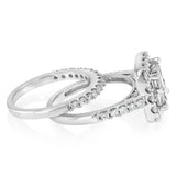 1.45 Carat Diamond Bridal 2-Ring in 10ct White Gold