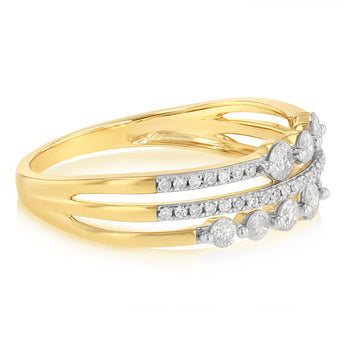 1/2 Carat Diamond Ring in 9ct Yellow Gold