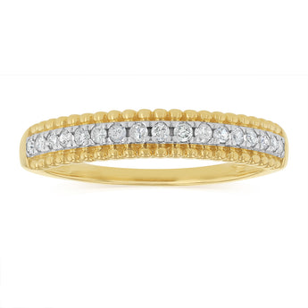 1/6 Carat Diamond Eternity Ring in 9ct Yellow Gold