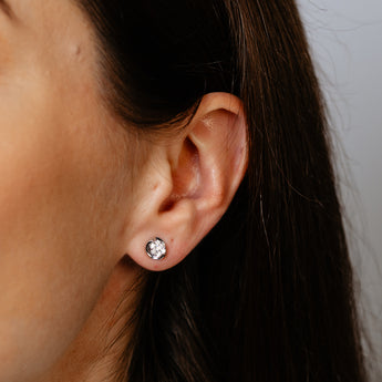 1/3 Carat Diamond Stud Earrings in 10ct White Gold