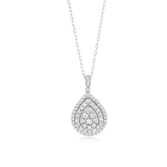 0.70 Carat Diamond Pendant in 10ct White Gold