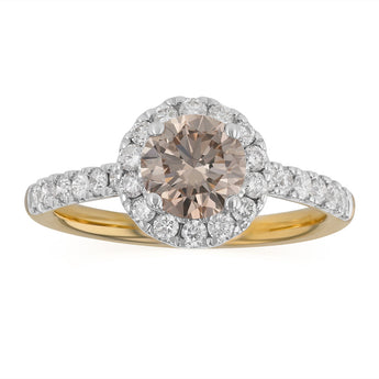 1.50 Carat Diamond Ring with Australian Diamond Centre Diamond in 9ct Yellow Gold