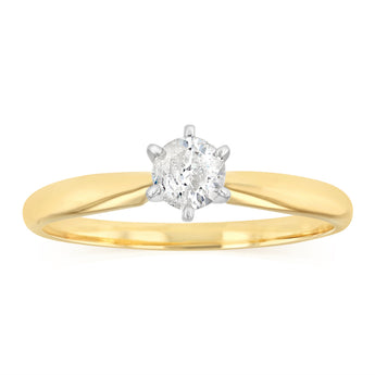 1/4 Carat Diamond Ring in 14ct Yellow Gold