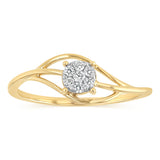 1/10 Carat Diamond Ring in 9ct Yellow Gold