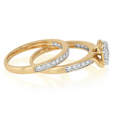 0.70 Carat Diamond Bridal Set Ring in 9ct Yellow Gold