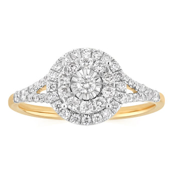 0.70 Carat Diamond Ring in 9ct Yellow Gold