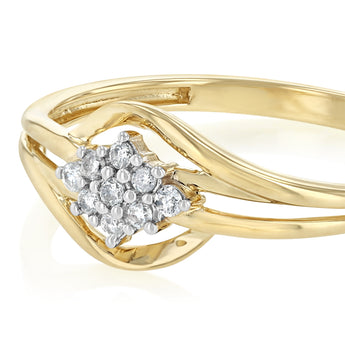 Diamond Ring in 9ct Yellow Gold