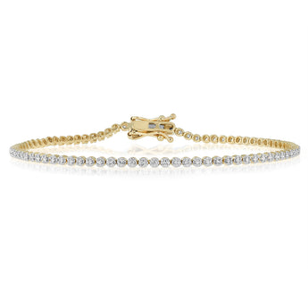 1/2 Carat Diamond Bracelet in 9ct Yellow Gold