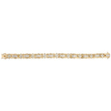 1/10 Carat Diamond Gents 22cm Bracelet in Gold Plated Silver