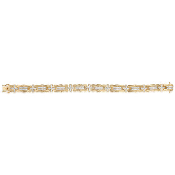 1/10 Carat Diamond Gents 22cm Bracelet in Gold Plated Silver
