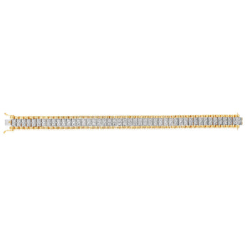 0.70 Carat Diamond Mens 21cm Bracelet in Gold Plated Sterling Silver
