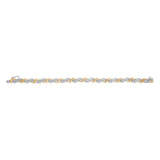 1/5 Carat Diamond Bracelet in Gold Plated Sterling Silver