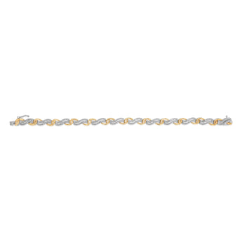 1/5 Carat Diamond Bracelet in Gold Plated Sterling Silver