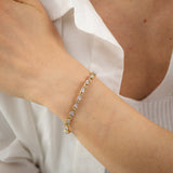 1/5 Carat Diamond Bracelet in Gold Plated Sterling Silver