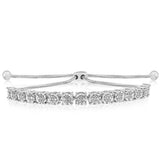 Diamond Bolo Bracelet in Sterling Silver