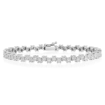 1 Carat Diamond Bracelet in Sterling Silver