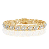 0.95 Carat Diamond 21cm Bracelet in Gold Plated Sterling Silver