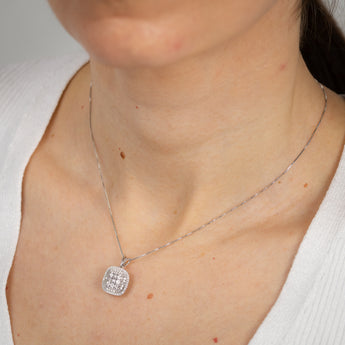 1/4 Carat Diamond Ring, Stud Earrings and Pendant on Chain Set in Sterling Silver