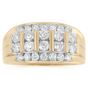 1.5 Carat Diamond Gents Ring in 9ct Yellow Gold