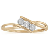 3 Diamond Ring in 9ct Yellow Gold