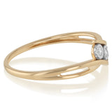 3 Diamond Ring in 9ct Yellow Gold