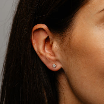 1/6 Carat Diamond Stud Earrings in 9ct Yellow Gold