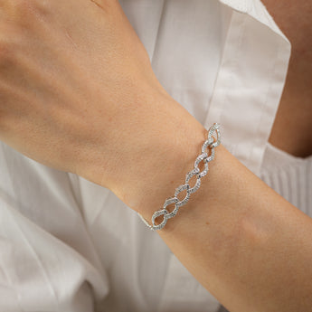 1/5 Carat Diamond Bolo Bracelet in Stirling Silver