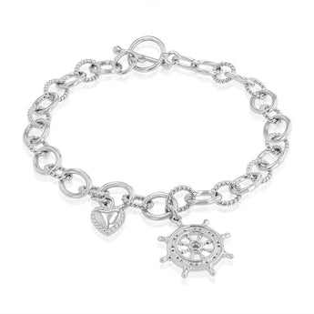 1/10 Carat Diamond Bracelet in Stirling Silver