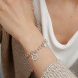 1/10 Carat Diamond Bracelet in Stirling Silver