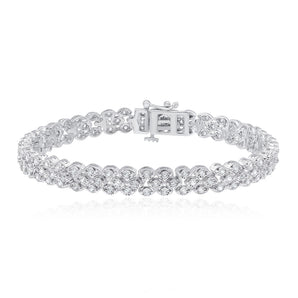 0.90 Carat Diamond Bracelet in Stirling Silver