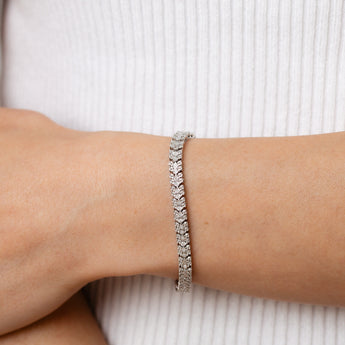 0.45 Carat Diamond 18cm Bracelet in Stirling Silver