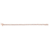 0.95 Carat Diamond Bracelet in Rose Gold Plated Stirling Silver