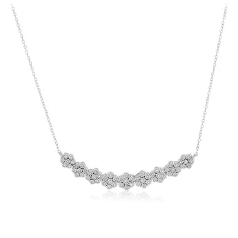 1/5 Carat Diamond Necklace in Sterling Silver