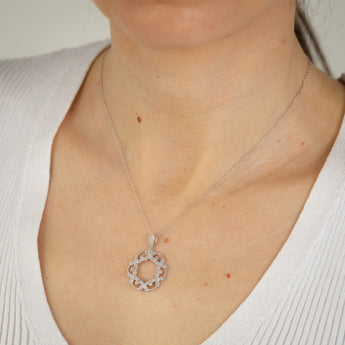 Diamond Pendant in Sterling Silver
