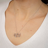 Diamond Dachshund Pendant in Sterling Silver