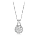 1/6 Carat Diamond Pendant on 45cm Chain in Sterling Silver