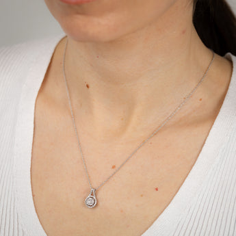 1/6 Carat Diamond Pendant on 45cm Chain in Sterling Silver