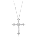 1/5 Carat Diamond Cross Pendant on 45cm Chain in Sterling Silver